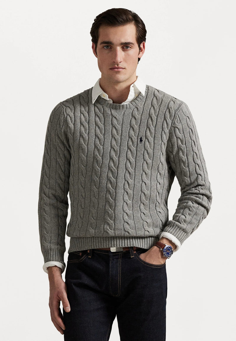 Pull Ralph Lauren En Laine Gris – vue 2