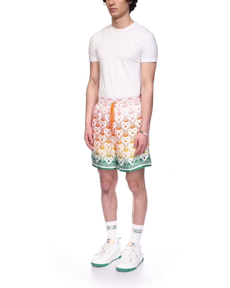 Gradient Heart Monogram Silk Shorts – vue 3