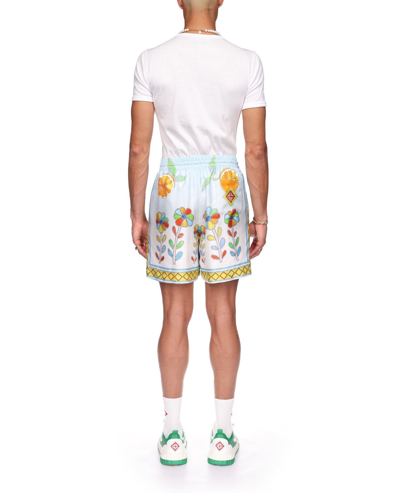 Yoruba Flowers Silk Shorts – vue 4