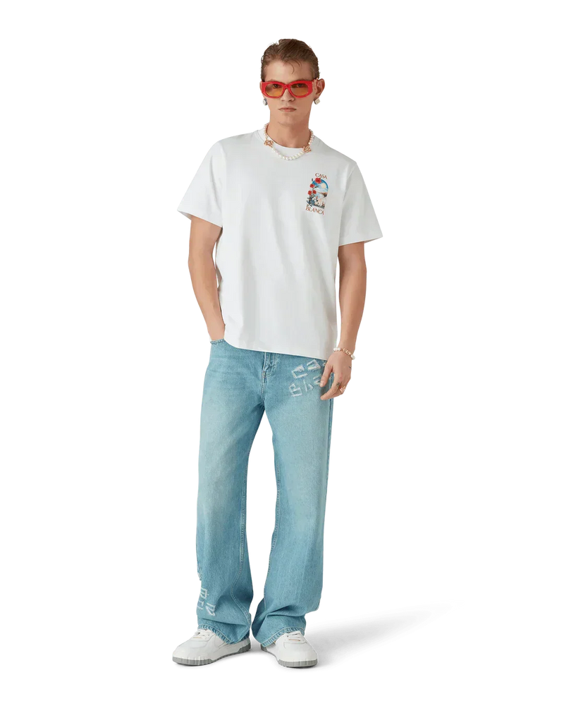 T-Shirt Casablanca LA DAYS Blanc – vue 4