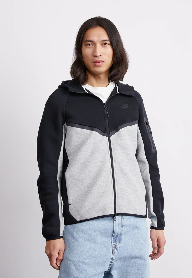 Nike Tech Fleece Zippé Noir Et Gris – vue 4
