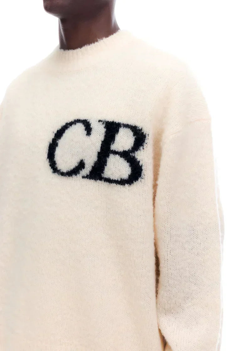 Pull CB Logo Knit Beige – vue 2