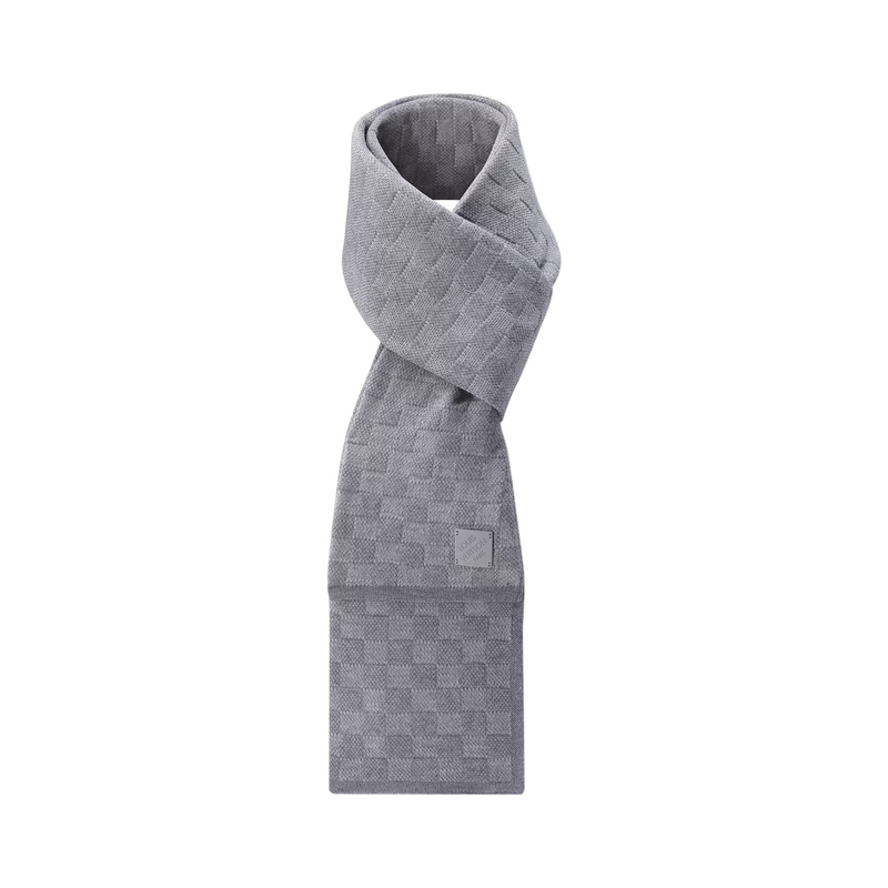 Bonnet et Écharpe Neo Petit Damier Gris – vue 2