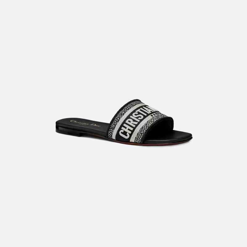 Dior 30 Montaigne Slide Black Calfskin – vue 1