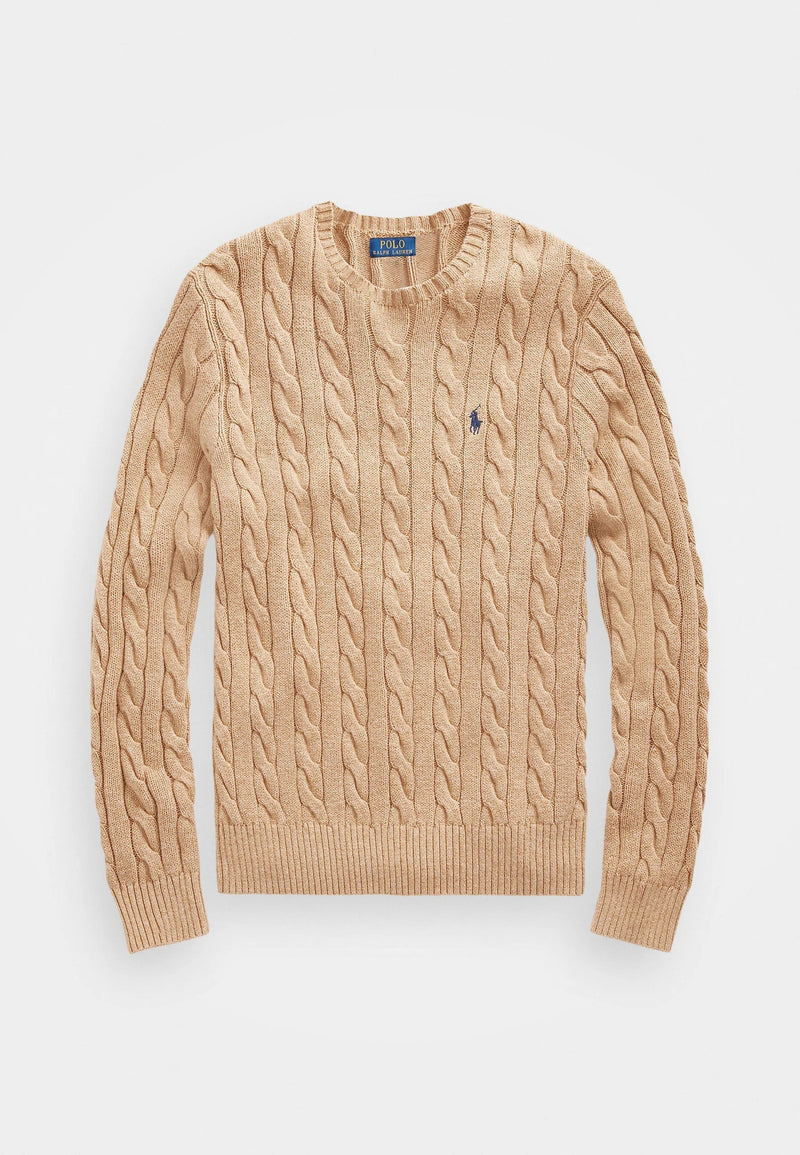 Pull Ralph Lauren En Laine Caramel – vue 1