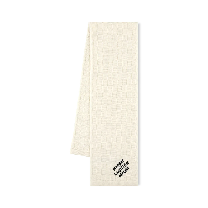 Bonnet et Écharpe Damier Snug Crème – vue 2