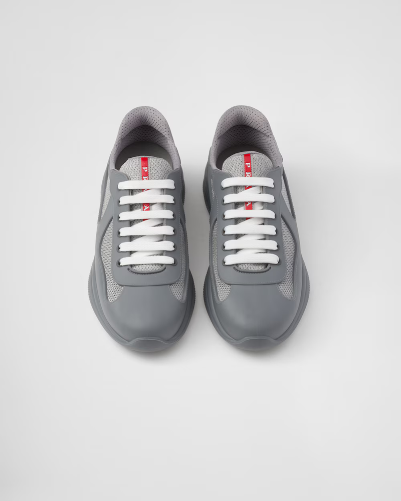 Sneakers Prada America’s Cup Gris Mate – vue 3