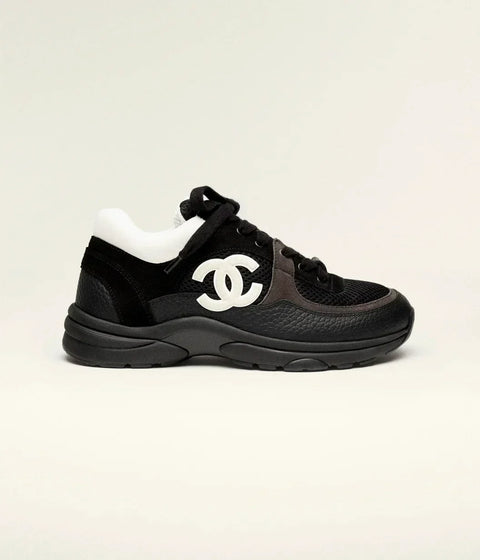 Chanel Low Daim Noir Et Maron