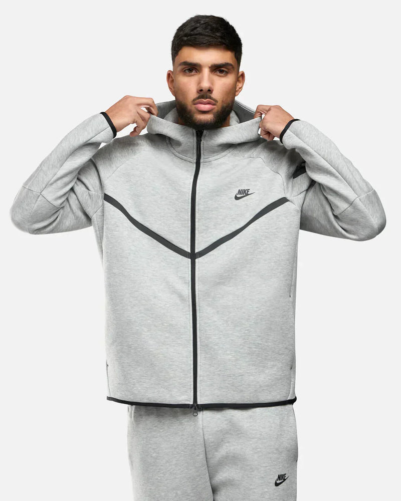 Nike Tech Fleece Zippé Gris – vue 3