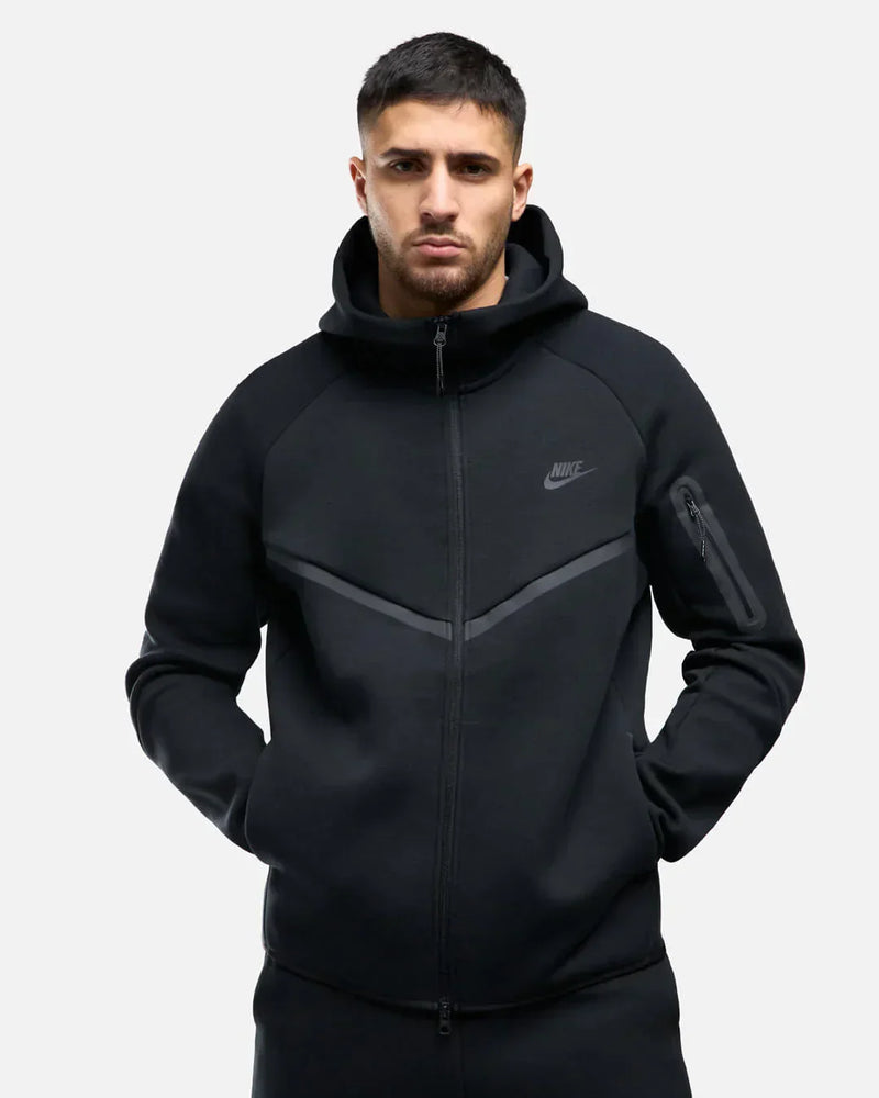 Nike Tech Fleece Zippé Noir – vue 2