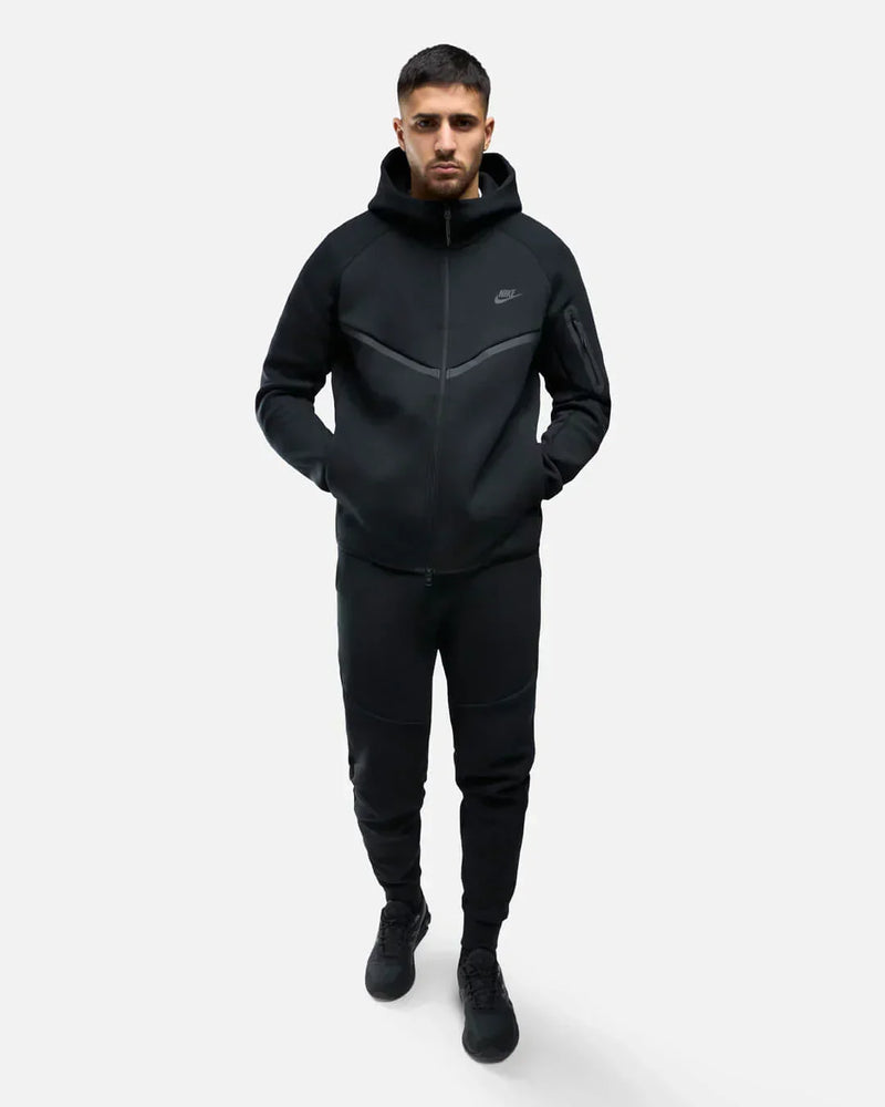Nike Tech Fleece Zippé Noir – vue 3
