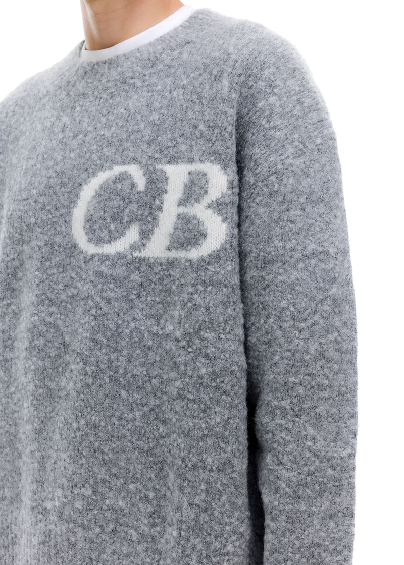 Pull CB Logo Knit Gris – vue 2
