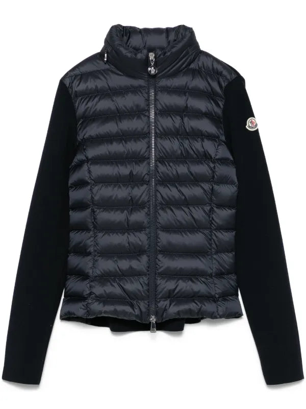 Moncler Cardigan Zippé à Design Matelassé – vue 1