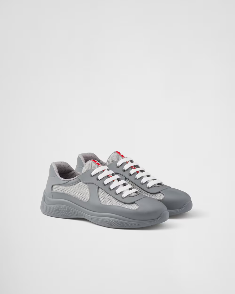 Sneakers Prada America’s Cup Gris Mate – vue 1