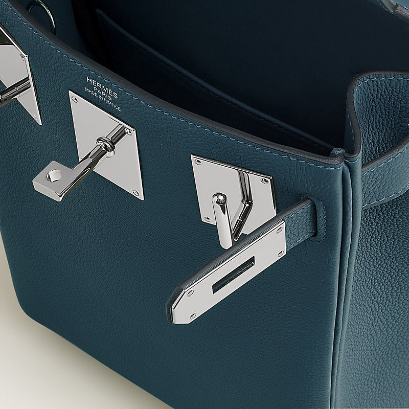 Hac a Dos PM backpack Bleu Tempête Hermes – vue 3