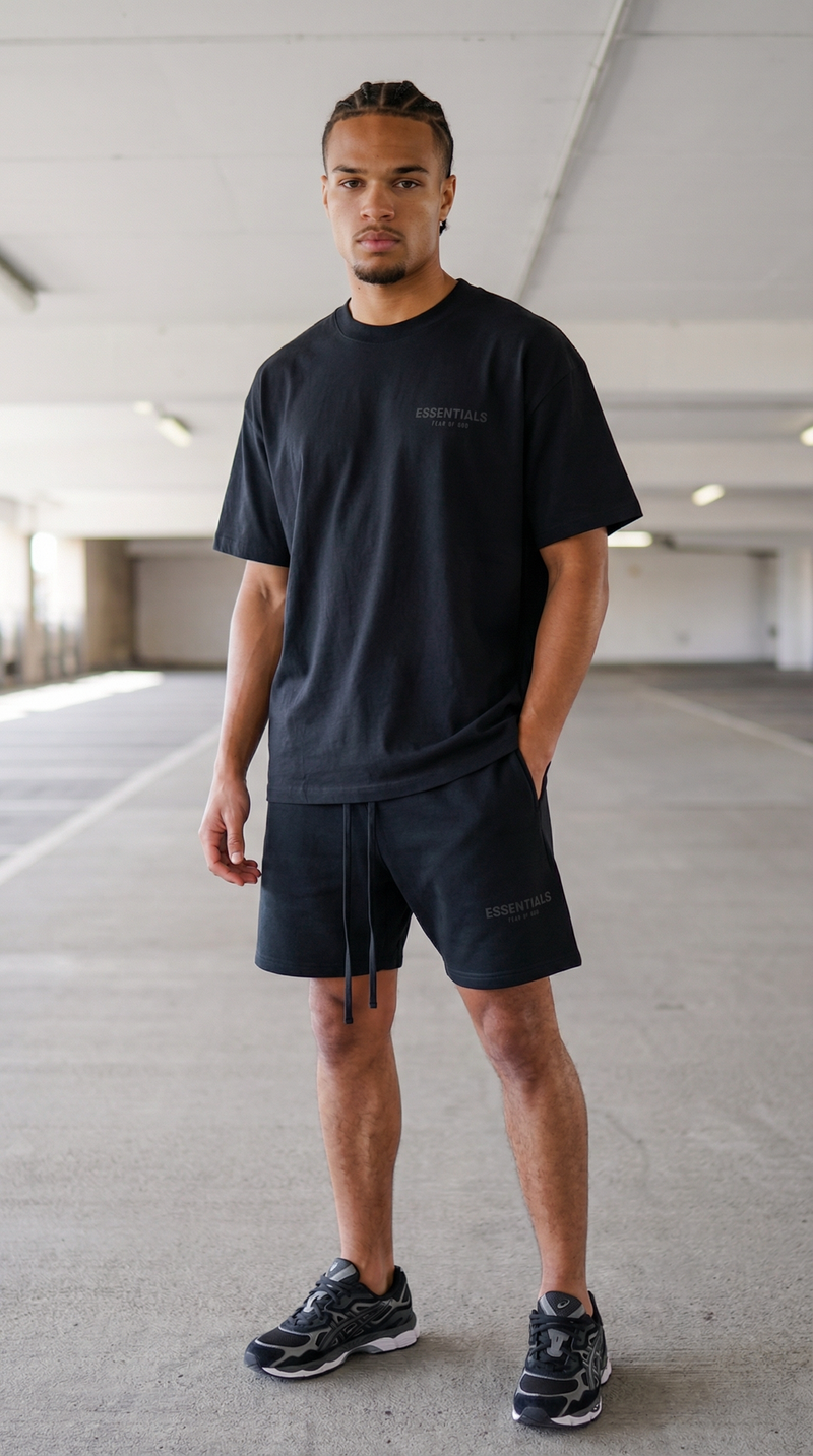 Ensemble FitsnDrip Essential Noir – vue 2