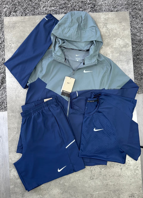 Ensemble Running Nike 3 Pièces — Bleu Marine & Gris Bleuté