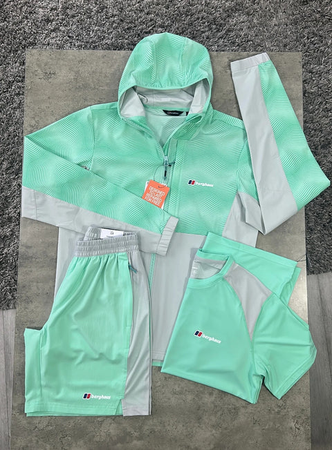 Ensemble Running Berghaus 3 Pièces — Vert Menthe & Gris Clair