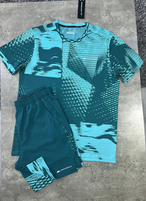 Ensemble Running Monterrain 2 Pièces — Bleu Canard & Turquoise
