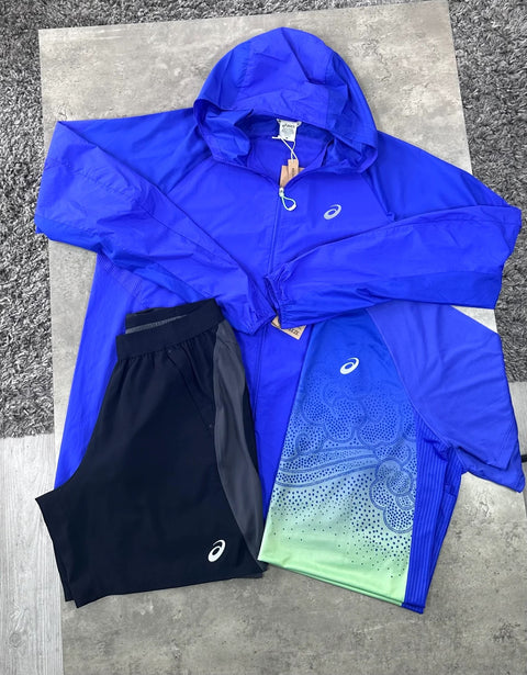 Ensemble Running ASICS 3 Pièces — Bleu Roi & Noir