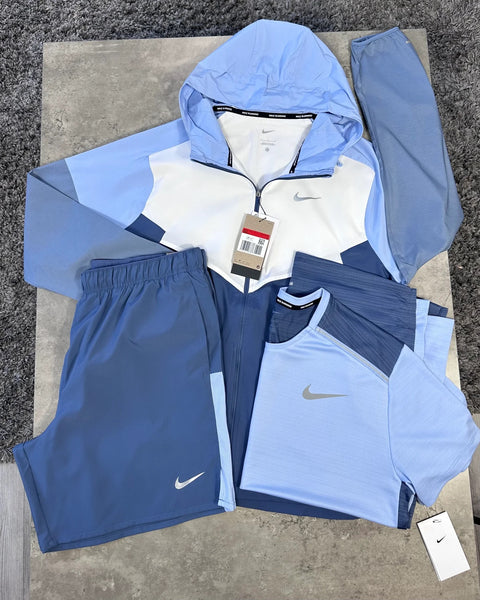 Ensemble Running Nike 3 Pièces — Bleu Ciel & Bleu Denim