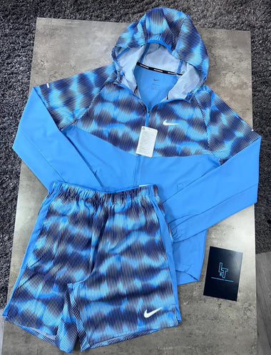 Ensemble Running Nike 2 Pièces — Bleu Ciel Imprimé