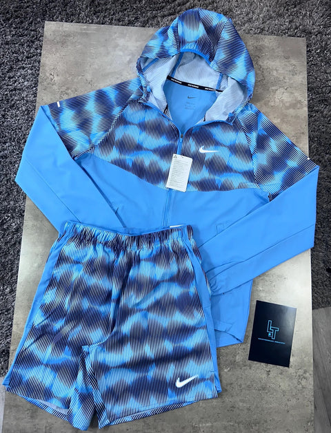 Ensemble Running Nike 2 Pièces — Bleu Ciel Imprimé