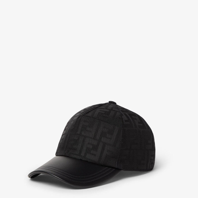 Casquette de baseball en nylon FF jacquard noir – vue 1