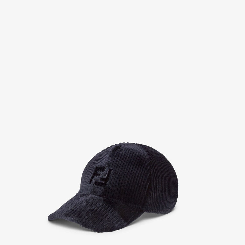 Casquette de baseball en vison bleu marine – vue 1
