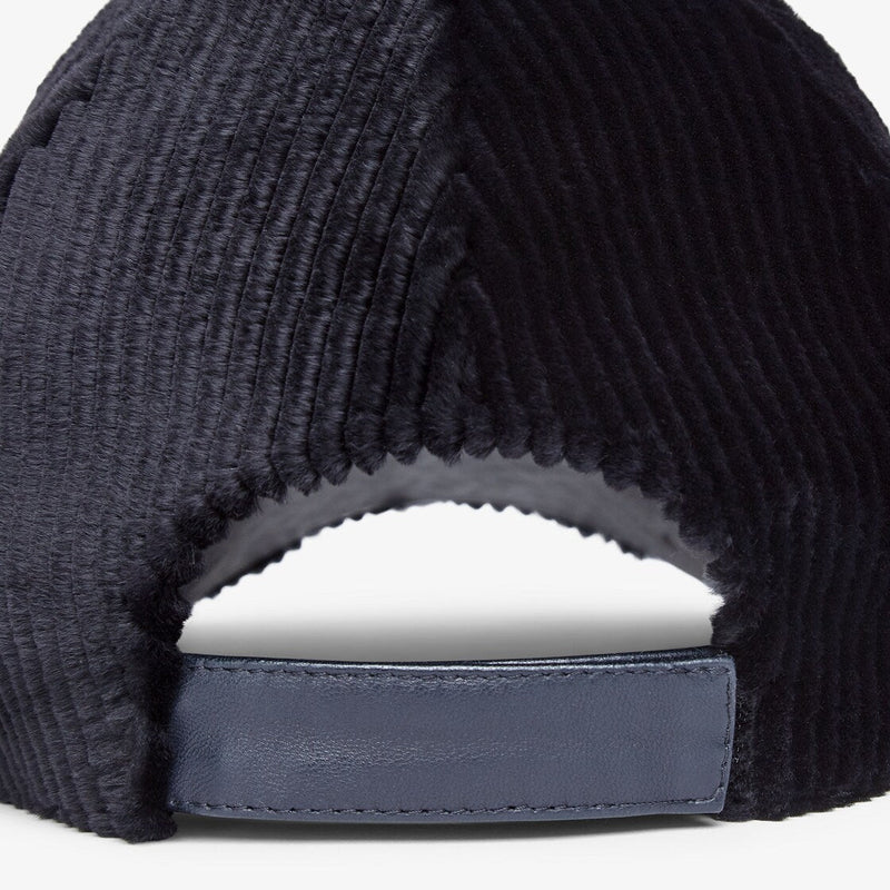 Casquette de baseball en vison bleu marine – vue 2