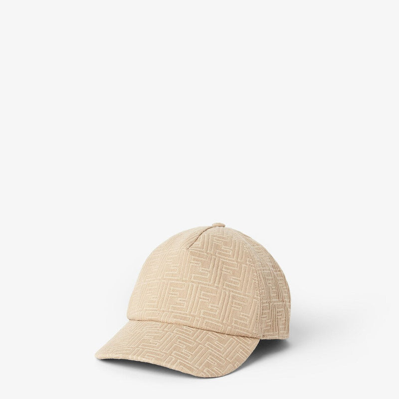 Casquette de baseball en coton FF beige – vue 1
