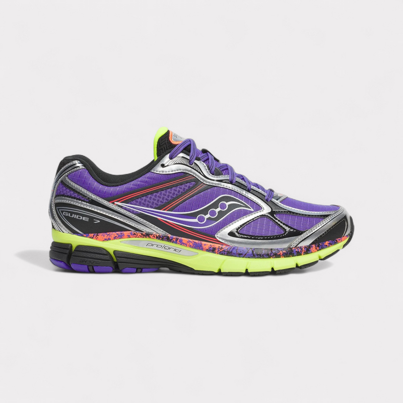 Saucony Progrid Guide 7 Hi Octane - Purple Citron – vue 1