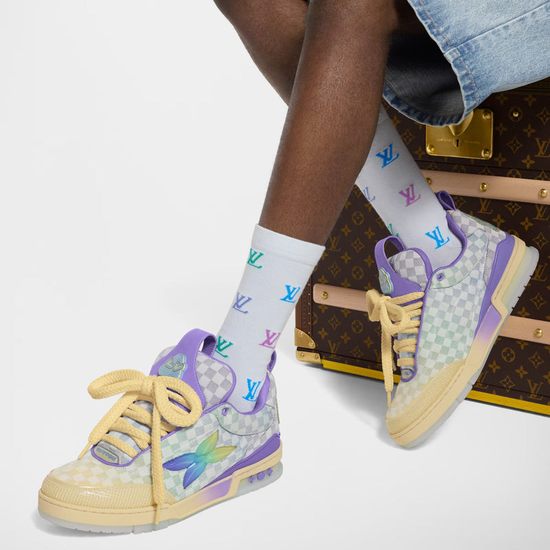 LV Skate Logo Incrusté Violet Et Multicolore – vue 4