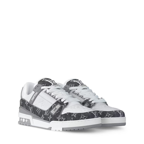 LV Trainer Gris — Denim Monogramme