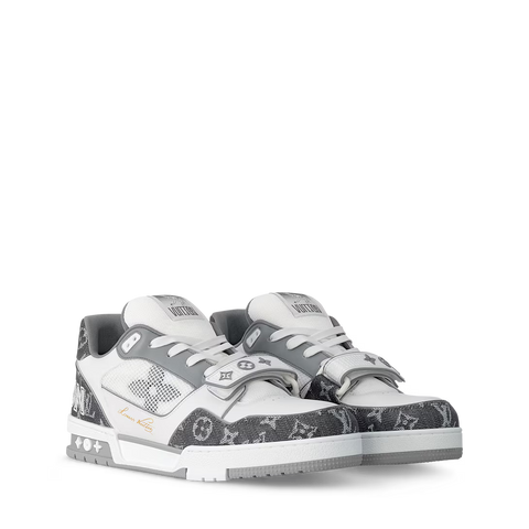 LV Trainer Gris — Blanc & Argent