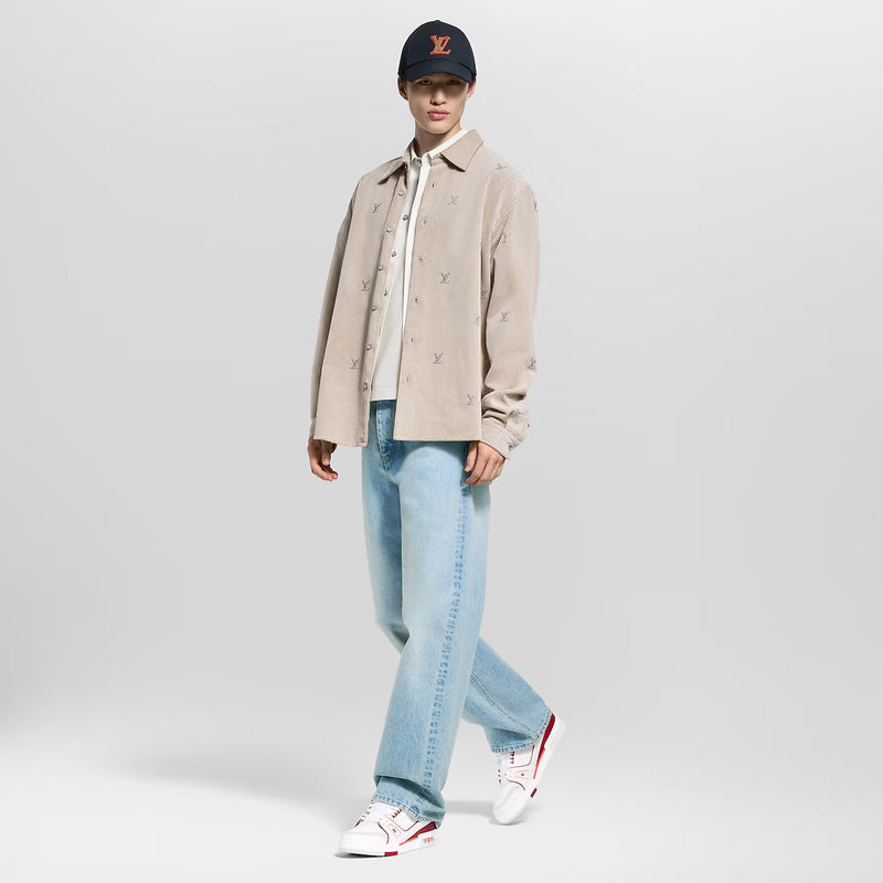 LV Trainer Rouge Et Gris – vue 3