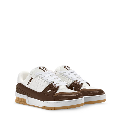 LV Trainer Marron — Chocolat & Blanc