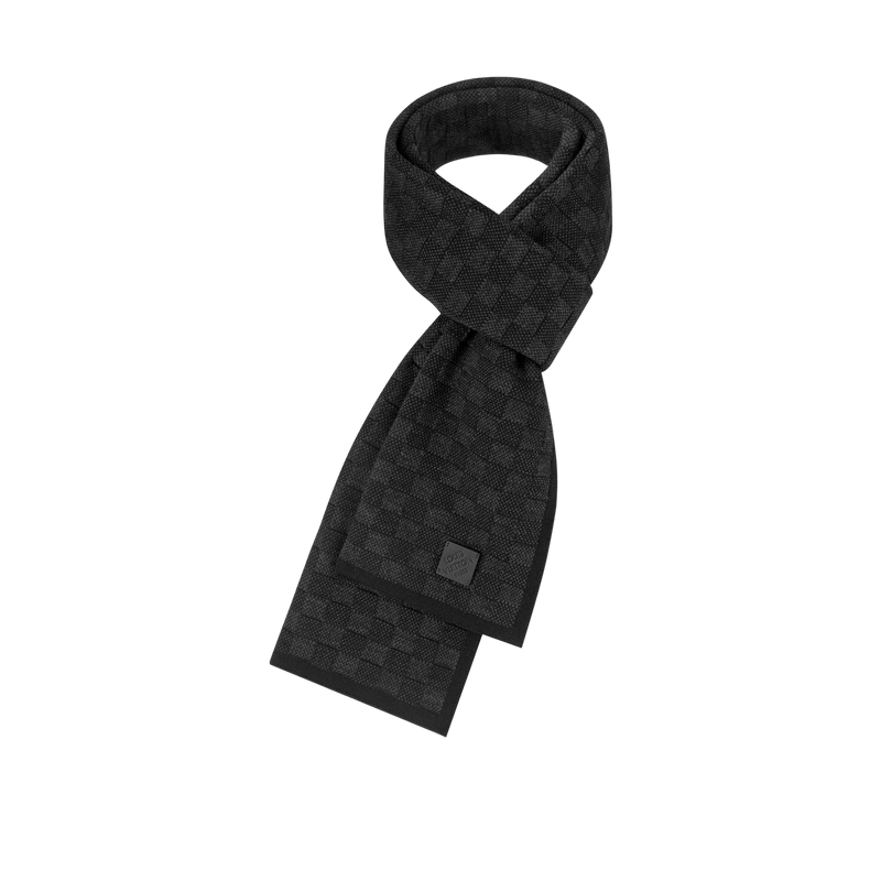 Bonnet et Écharpe Neo Petit Damier Noir – vue 2