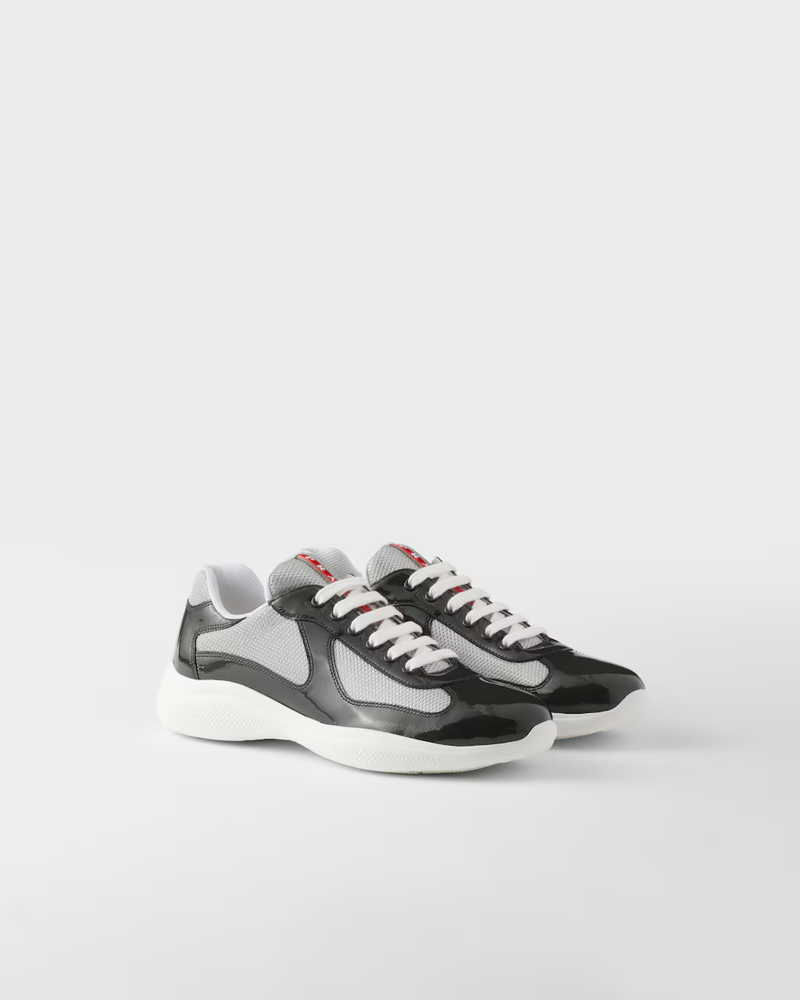 Sneakers Prada America’s Cup Noir Et Blanc – vue 1