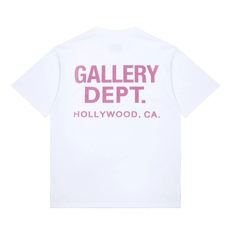 T-Shirt Gallery Dept. Blanc Et Rose – vue 1