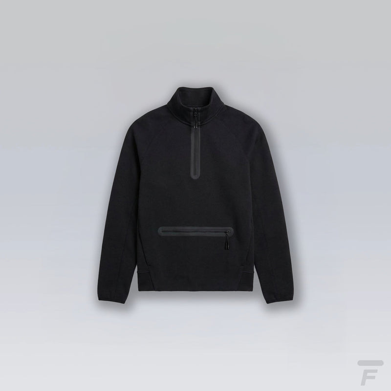 Veste demi-zippée “kangourou” Tech Fleece Noire – vue 1