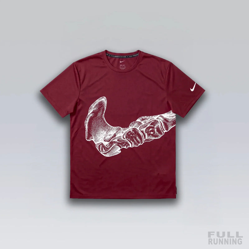 T-shirt de Running Division Squelette "MILER" Rouge – vue 1