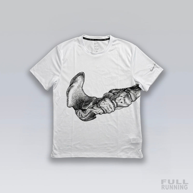 T-shirt de Running Division Squelette "MILER" Blanc – vue 1