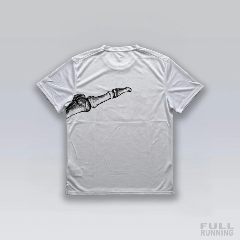 T-shirt de Running Division Squelette "MILER" Blanc – vue 2