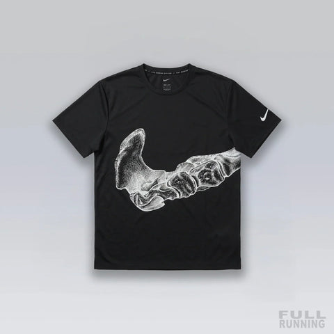 T-shirt de Running Division Squelette "MILER" Noir