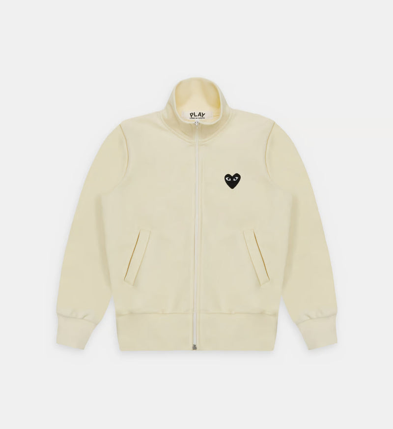 Sweat zippé CDG Sans Capuche Beige – vue 1