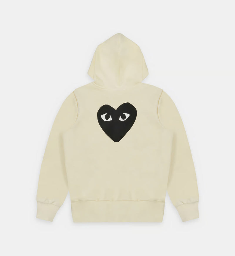 Sweat zippé CDG Avec Capuche Beige – vue 2