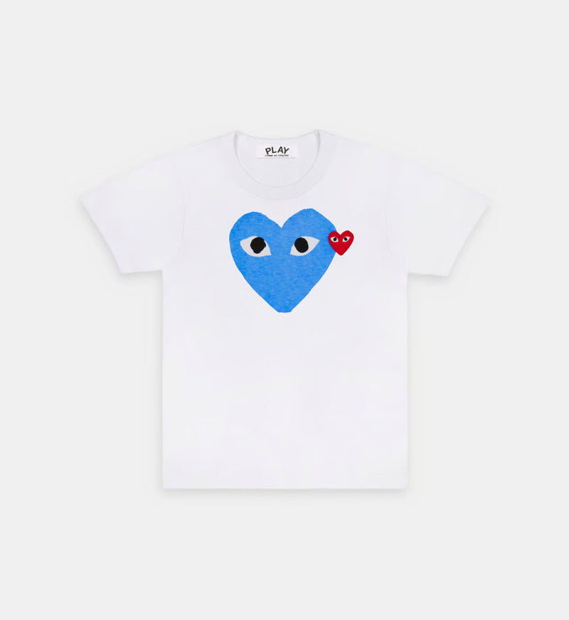 T-Shirt CDG Blanc Et Bleu Ciel – vue 1