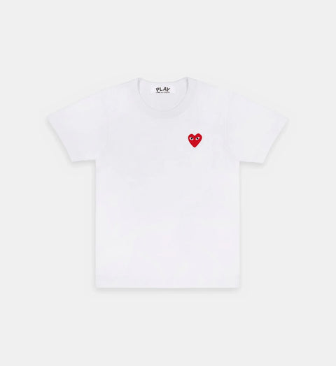 T-Shirt CDG Blanc Logo Rouge