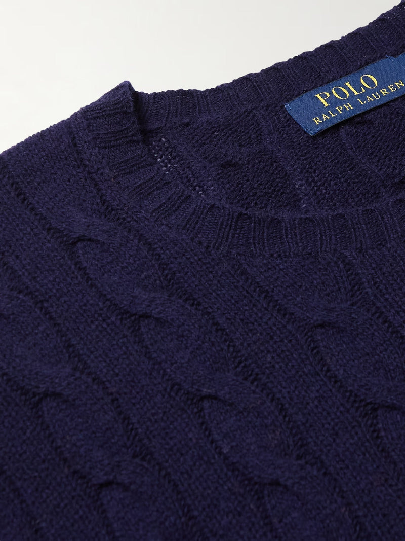 Pull Ralph Lauren En Laine Bleu Marine – vue 2